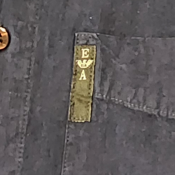 Emporio Armani 100% Cotton Button Up Long Sleeve Shirt. Contrasting Cuffs/Collar - Picture 4 of 9